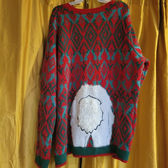 Llama Christmas Sweater Front & Back Design Holiday Time Ugly Party Mens XXL 2X - Picture 5 of 7